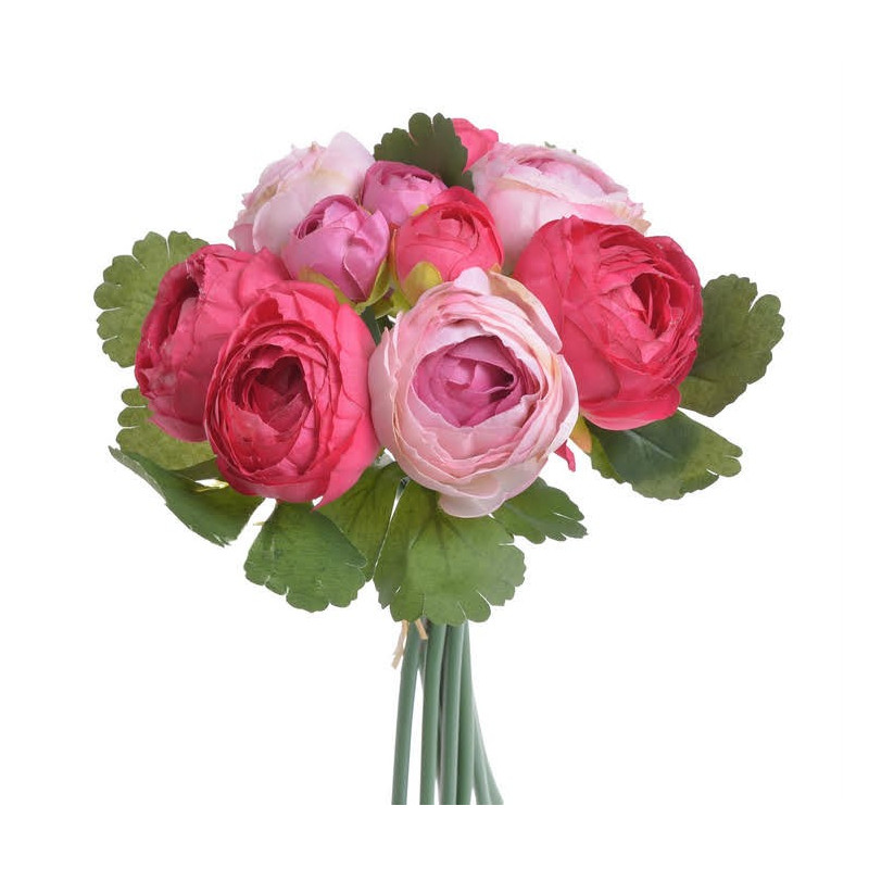 Ranunculus bukiet 7+3, 25 cm - sztuczna roślina