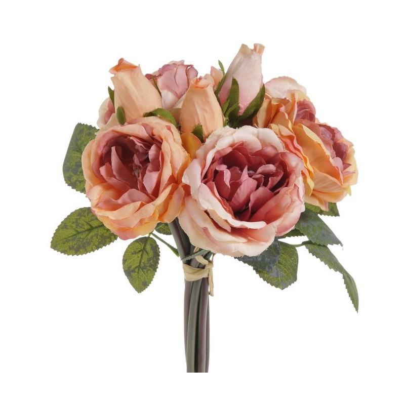 Bukiet róż 6+3, 28 cm - sztuczna roślina
