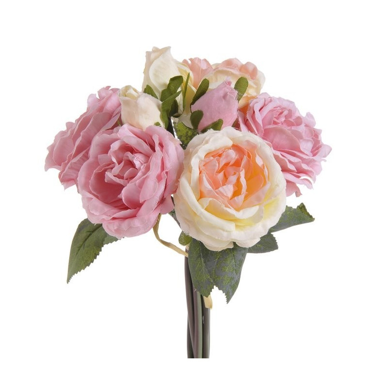 Bukiet róż 6+3, 28 cm - sztuczna roślina