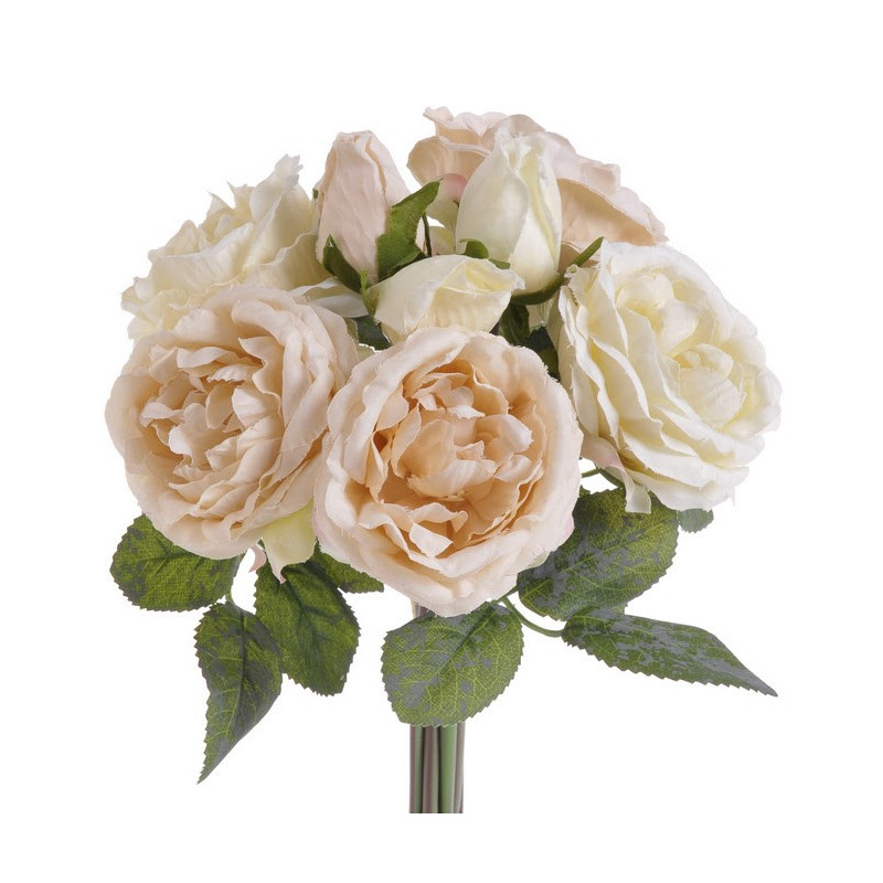 Bukiet róż 6+3, 28 cm - sztuczna roślina