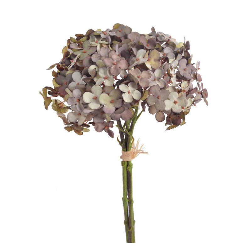 Bukiet hortensji 35 cm - kolory jesienne