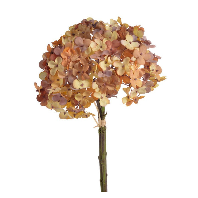Bukiet hortensji 35 cm - kolory jesienne