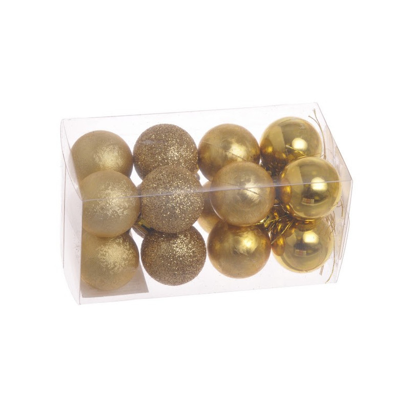 Bombki 3cm w PCV, 16szt/kpl