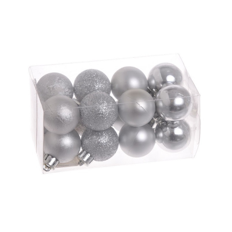 Bombki 3cm w PCV, 16szt/kpl