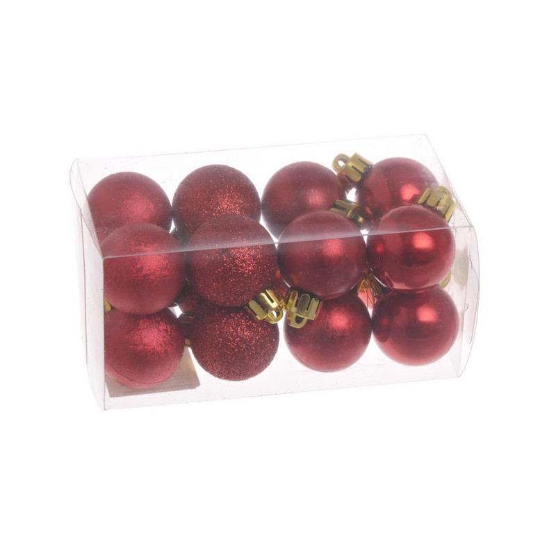 Bombki 3cm w PCV, 16szt/kpl