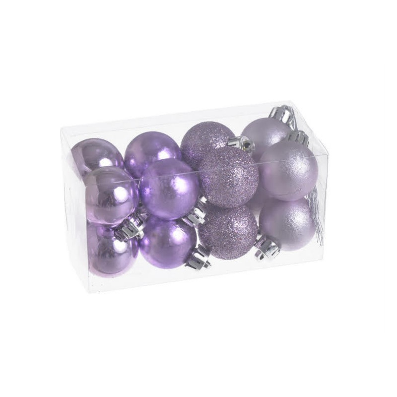 Bombki 3cm w PCV, 16szt/kpl