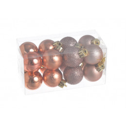 Bombki 3cm w PCV, 16szt/kpl