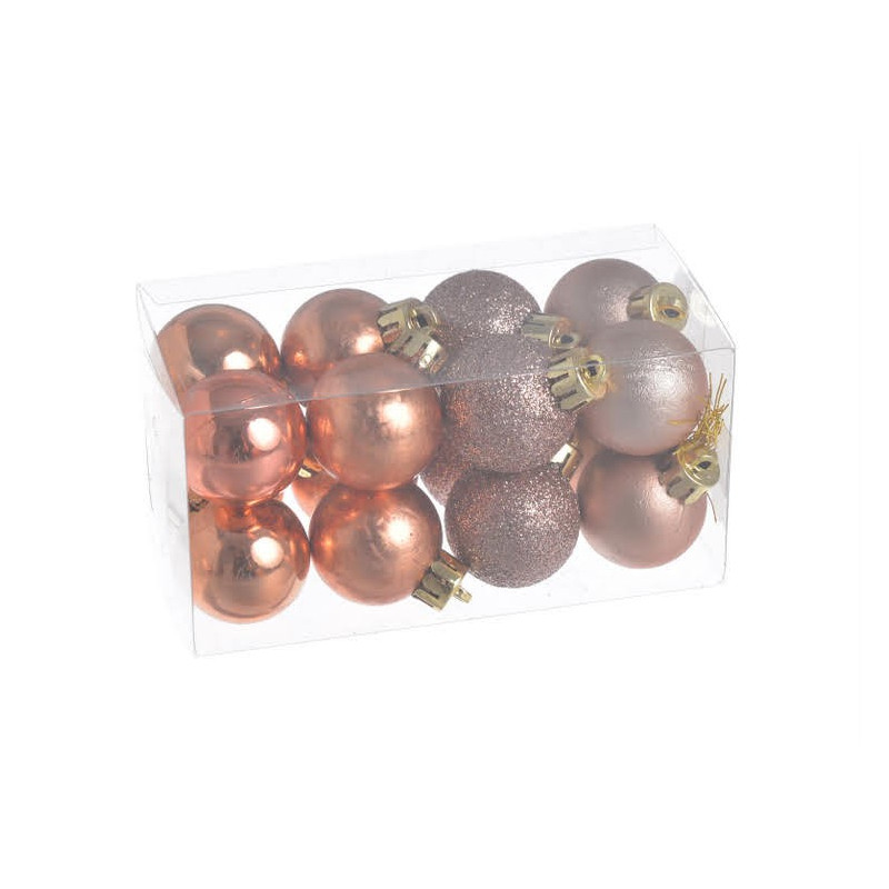 Bombki 3cm w PCV, 16szt/kpl