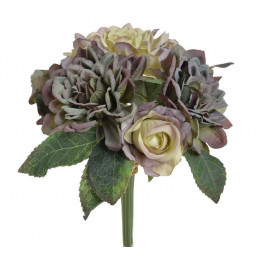 Bukiet z różą i dalią 3+3 24 cm