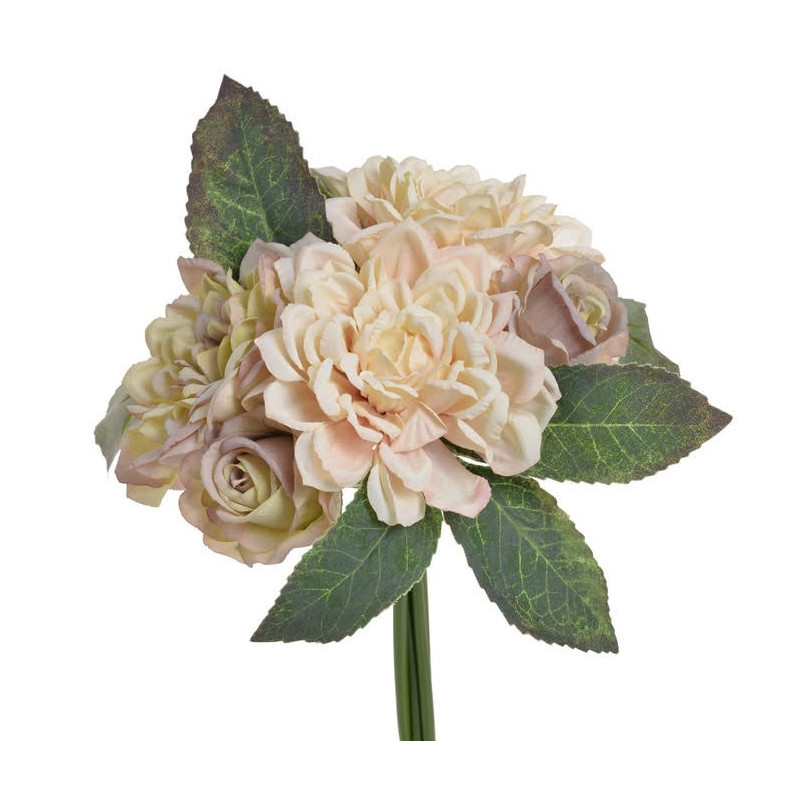 Bukiet z różą i dalią 3+3 24 cm