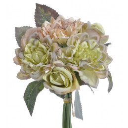 Bukiet z różą i dalią 3+3 24 cm