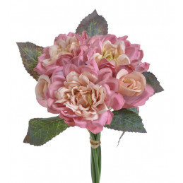 Bukiet z różą i dalią 3+3 24 cm