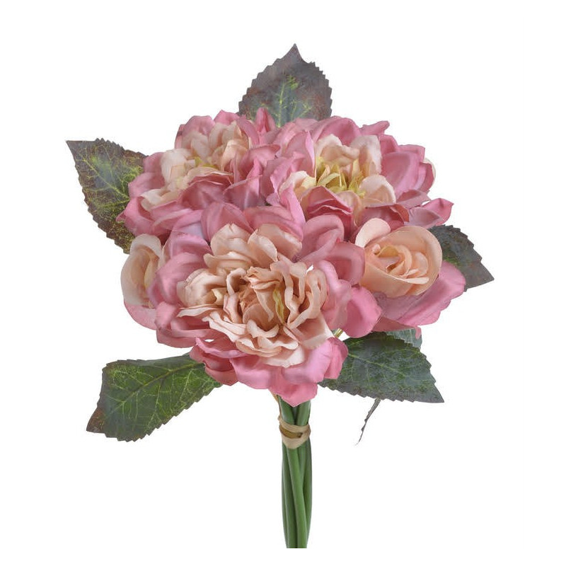 Bukiet z różą i dalią 3+3 24 cm