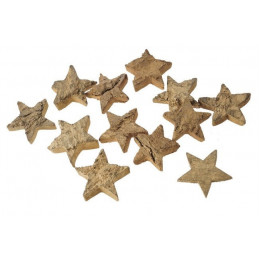 Gwiazdki 5cm, 12szt - brzoza
