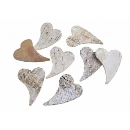 Serce male zakręcone 6cm, 50szt - brzoza