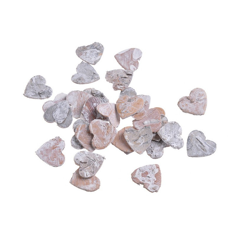 Serca 2,5cm, 220szt - brzoza WYBIELANE