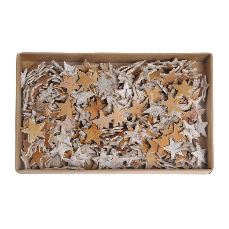 Gwiazdki małe brzoza 2,3 cm paczka/ok 300 szt