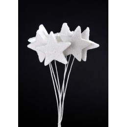 Gwiazdka 1 w pęczku H24 cm, F5 cm - paczka/6sztuk