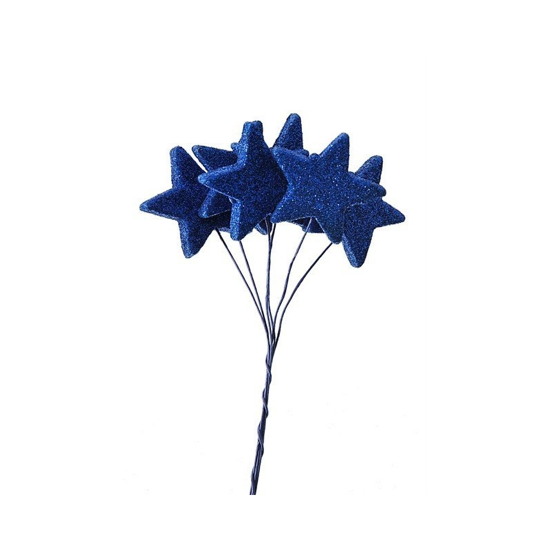 Gwiazdka 1 w pęczku H24 cm, F5 cm - paczka/6sztuk