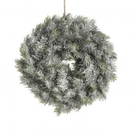 Wianek ośnieżony 28 cm pokryty sniegiem - art. dekoracyjny
