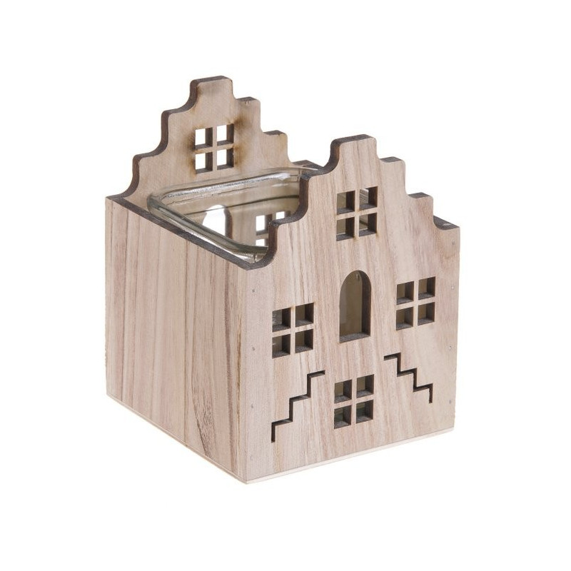 Domek drewniany lampon 19 cm H