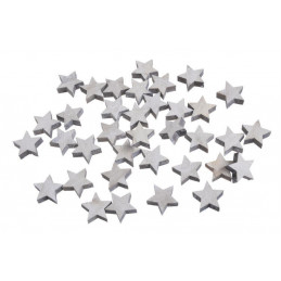 Gwiazdki biało-szare 2,5 cm, paczka/36sztuk