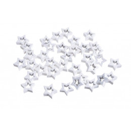 Gwiazdki wykrawane białe 2,5 cm,paczka/36sztuk