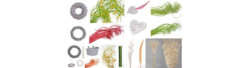 wiklina,wyroby wikliniarskie,osłonki,kule,zawieszki,serca,maty itp.