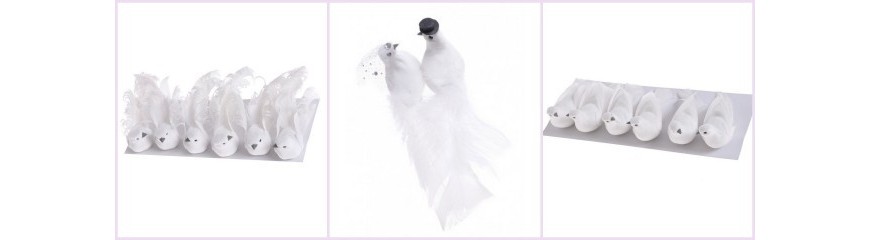 Ptaszki na klipie, gołąbki ślubne, motylki itp